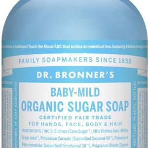 Dr. Bronner’s Tekuté mýdlo na tělo i vlasy Sugar-Shikakai, Baby-Mild 355 ml