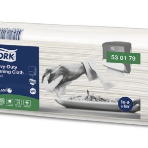 530179 Tork Heavy-Duty čistící utěrka – skládané, 1 vrstva, 105 út., bílá, W4