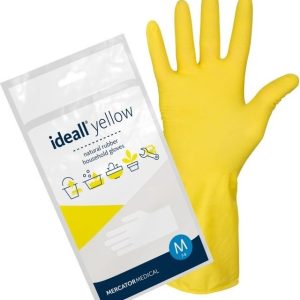 Rukavice gumové Mercator Medical Ideall Yellow, 1 pár, žluté Rozměr: XL