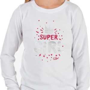 SAM 73 Dívčí triko s dlouhým rukávem BERENGO Bílá 104-110