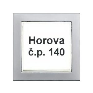 4FK 212 90.5 – popisný m. KARAT, 4+n, INOX, bez podsvitu, bez Z