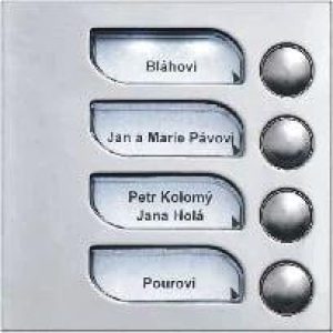 4FN 230 84.5/F – modul 4 tlač. TT KARAT, 4+n, nerez, 4 jmen.