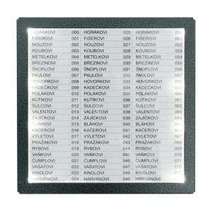 4FN 231 09.2 – 4 modul. jmenovník KARAT, 2-BUS, stříbr.