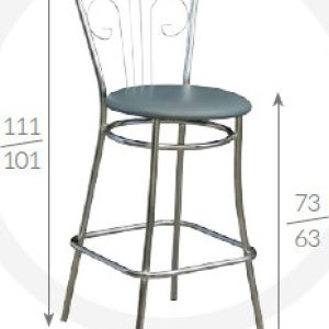 Metpol Barová židle Cezar  111/101 x 73/63 x 47x 40