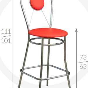 Metpol Barová židle Ola  111/101 x 73/63 x 47 x 40