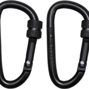 Karabina D se zámkem 6×6 [sada 2 ks] černá