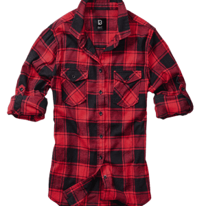 Brandit Košile Ladies Amy Flanell Shirt červená | černá 5XL