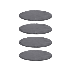 Břidlicový podnos 9 cm kulatý malý set 4 ks – Flow