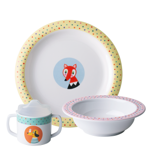 Dětský melaminový set 3 ks – Kids WORLD Animals