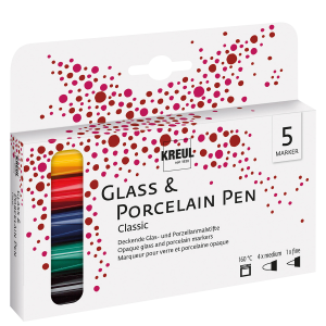 Fixy na porcelán a sklo sada 5 ks – KREUL