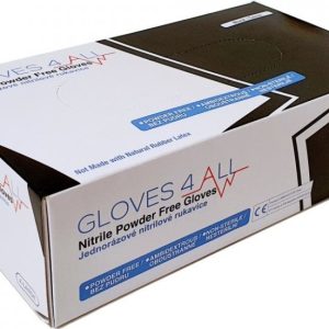 Gloves4all Rukavice nitrilové GLOVES 4 ALL, 100 ks, černé, nepudrované Rozměr: XL