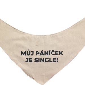 Šátek pro pejska s nápisem Šátek pro psa Obvod krku: L (45-60 cm)