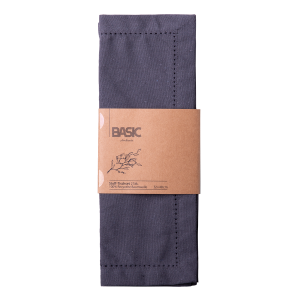 Ocelově šedé bavlněné ubrusy 32 x 48 cm 2 ks – Basic Ambiente