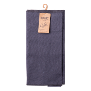 Ocelově šedý bavlněný pytlík na uskladnění příborů 52 x 26 cm – Basic Ambiente