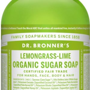 Dr. Bronner’s Tekuté mýdlo na tělo i vlasy Sugar-Shikakai, Lemongrass-Lime 355 ml