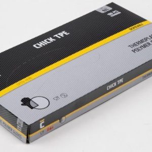 ČERVA Rukavice Chick TPE, 100 ks, černé, nepudrované Velikost: S