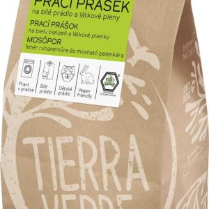 Tierra Verde Prací prášek na bílé prádlo a látkové pleny 850 g
