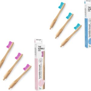 Humble Brush Zubní kartáček medium a vyměnitelné hlavice , mix barev 1 + 2 ks