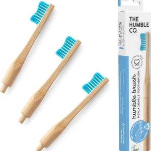 Humble Brush Zubní kartáček soft a vyměnitelné hlavice, modrý 1 + 2 ks