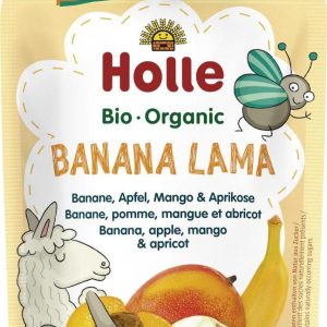 Holle Banana Lama Bio ovocné pyré banán, jablko, mango, meruňka 100 g