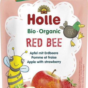 Holle Red Bee Bio ovocné pyré jablko a jahody 100 g