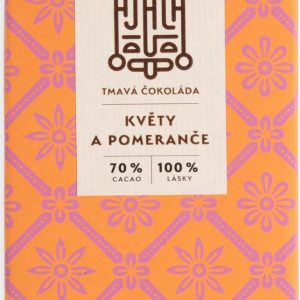 AJALA CHOCOLATE Květy a pomeranče tmavá čokoláda 45 g