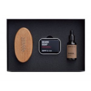 Zew The Simple Lumberjack set mýdlo na vousy 85 ml + kartáč na vousy + olej na vousy 30 ml dárková sada