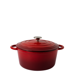 Smaltovaný litinový hrnec červený ø 24 cm – Jupiter Lunasol