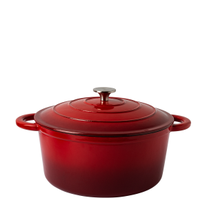 Smaltovaný litinový hrnec červený ø 28 cm – Jupiter Lunasol