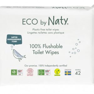 Eco by Naty Vlhčené ubrousky s funkcí toaletního papíru 42 ks