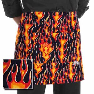 Barmanská zástěra EGOchef Plameny 40×70 cm