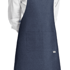 Kuchařská zástěra ke krku EGOchef s kapsou – JEANS 70×90 cm