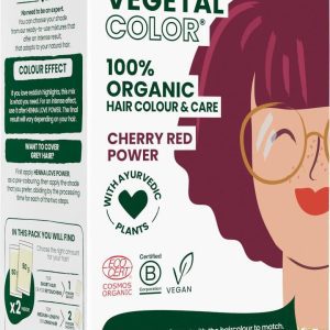 HERBATINT VEGETAL COLOUR Bio rostlinná barva na vlasy CHERRY RED POWER 100 g