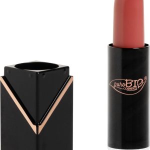 puroBIO cosmetics Náhradní náplň do rtěnky, polomatná, 104 rosa pesca 4,4 g