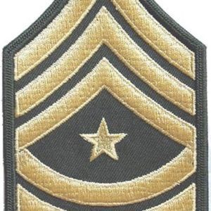 Nášivka: Hodnost US ARMY rukávová Sergeant Major olivová | žlutá