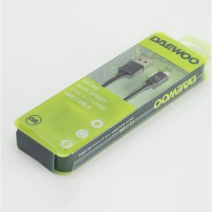 Kabel Daewoo microUSB, 1 metr, černý