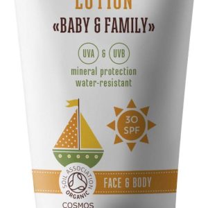 WOODEN SPOON Opalovací tělové mléko Baby & Family SPF 30 150 ml