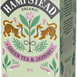 Hampstead Tea London BIO zelený čaj s jasmínem a bergamotem, 20ks 40g