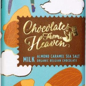Chocolates from Heaven BIO mléčná čokoláda s karameliz. mandlemi a mořskou solí 37% 100g