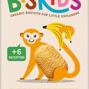 Belkorn BISkids BIO dětské celozrnné sušenky s banánem bez přidaného cukru 6M+ 120g