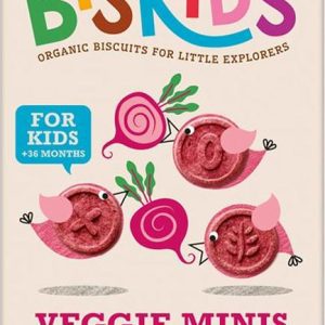 Belkorn BISkids BIO dětské celozrnné mini sušenky s červenou řepou bez přidaného cukru 120g