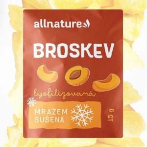 Allnature Broskev sušená mrazem plátky 15 g