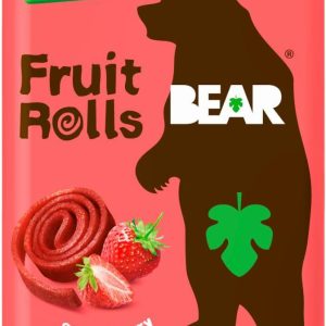 BEAR Ovocné rolované plátky jahoda 20 g