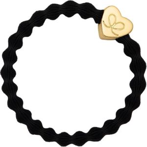 By Eloise London Gumička Gold heart Black 1 ks