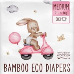 WOODEN SPOON Woopies dětské EKO plenky MEDIUM (9-14 kg) 30 ks
