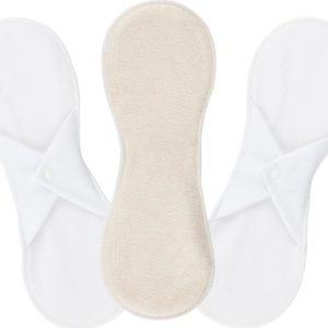 Bamboolik Noční / poporodní látková vložka | biobavlněné froté | na patentek, Sada – přírodní 3 ks