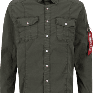 Alpha Industries Košile Basic Shirt Slim greyblack XXL