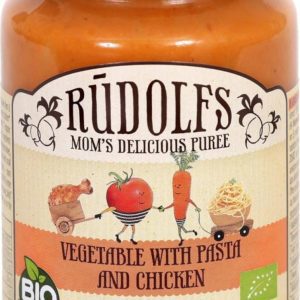 Rudolfs BIO Zelenina s těstovinami a kuřecím masem 190 g