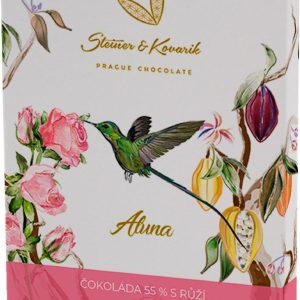 Steiner & Kovarik Aluna mléčná bean to bar čokoláda s růžovým aroma 70 g