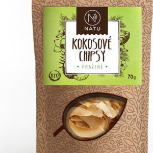 NATU Kokosové chipsy BIO – pražené 70 g